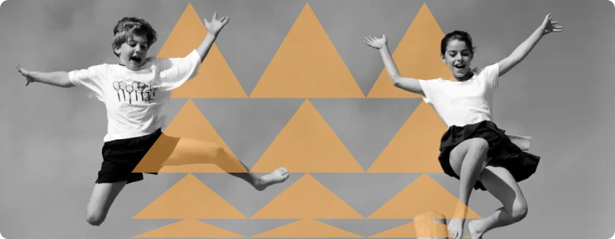 Kids jumping for joy because integrations are easy with Jump